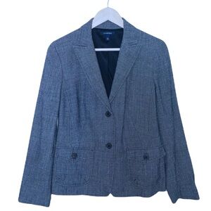 EUC Lands’ End Wool Blend Two Button Blazer